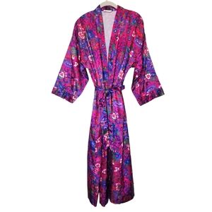 Vintage Catchet Floral Pink Purple Robe